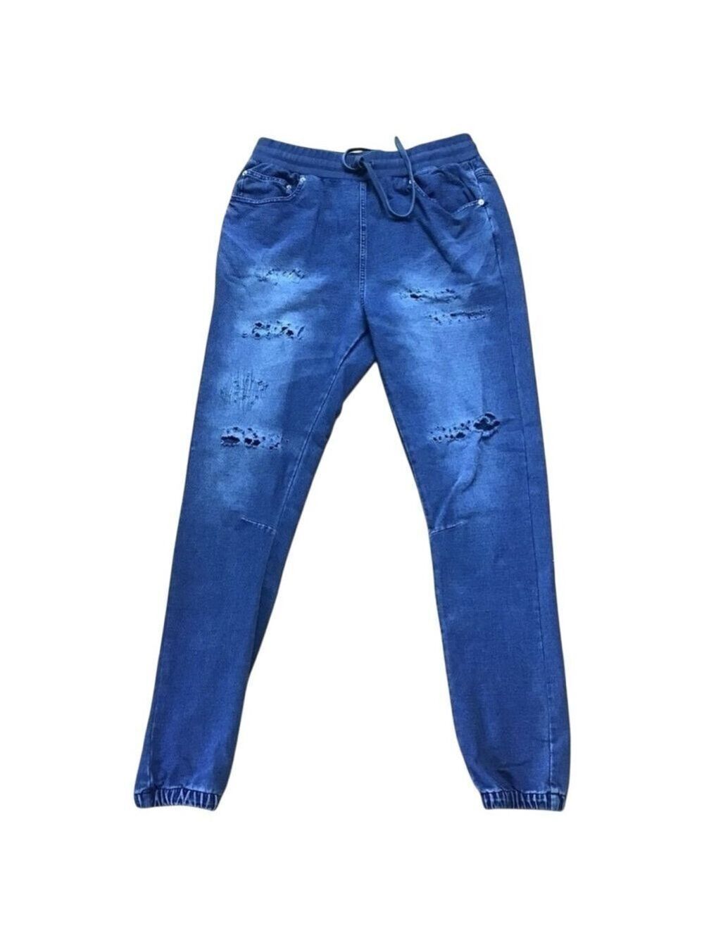 CROOKS & Castel trouser pants baggy skater jeans distressed denim jogging pants